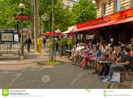 paris cafe and metro